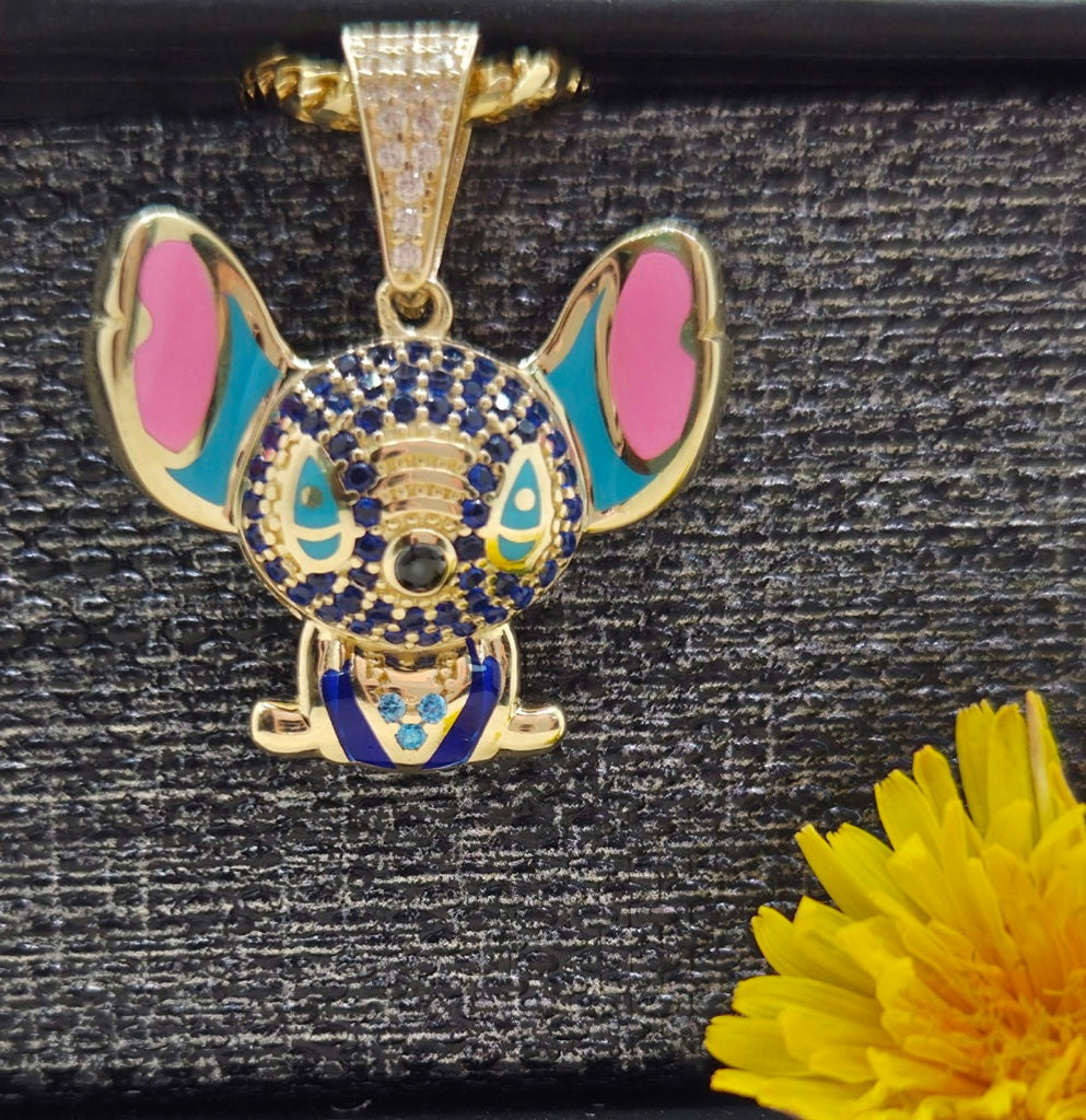 10K CZ BLUE STITCH PENDANT – JY Jewelry Wholesale
