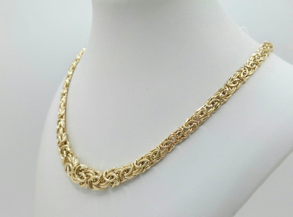 14K BYZENTINE NECKLACE – 16" – JY Jewelry Wholesale