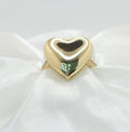 10K CZ AROUND PLAIN HEART RING – 6-7.5 – JY Jewelry Wholesale