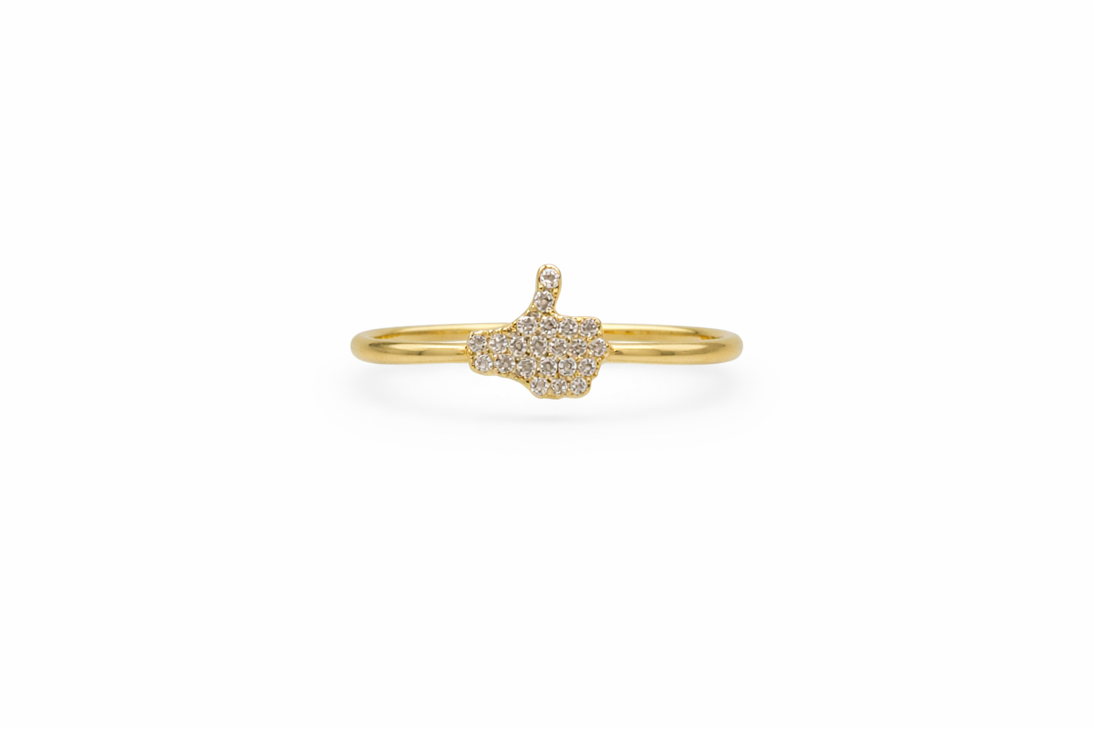14K DELICATE CZ LIKE HAND RING – 7 – JY Jewelry Wholesale