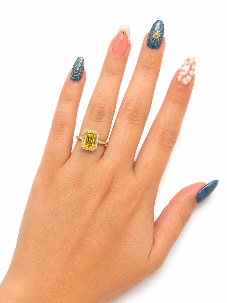 14K SPECIALOFFER BIRTHSTONE SQUARE WOMAN'S RING – 7 – JY Jewelry Wholesale