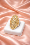 10K MODERN ALMOND SHAPE DIAMOND CUT DETAIL RING – 7.5-8-8.5 – JY Jewelry Wholesale