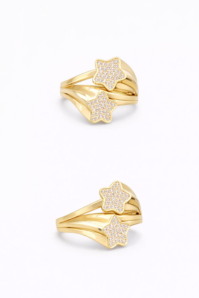 10K TWO STAR RING – 8.5 – JY Jewelry Wholesale