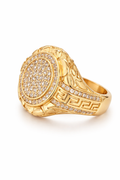 14K MODERN ROUND NUGGETS AND CZ DETAILS MAN'S RING – 10.5 – JY Jewelry Wholesale