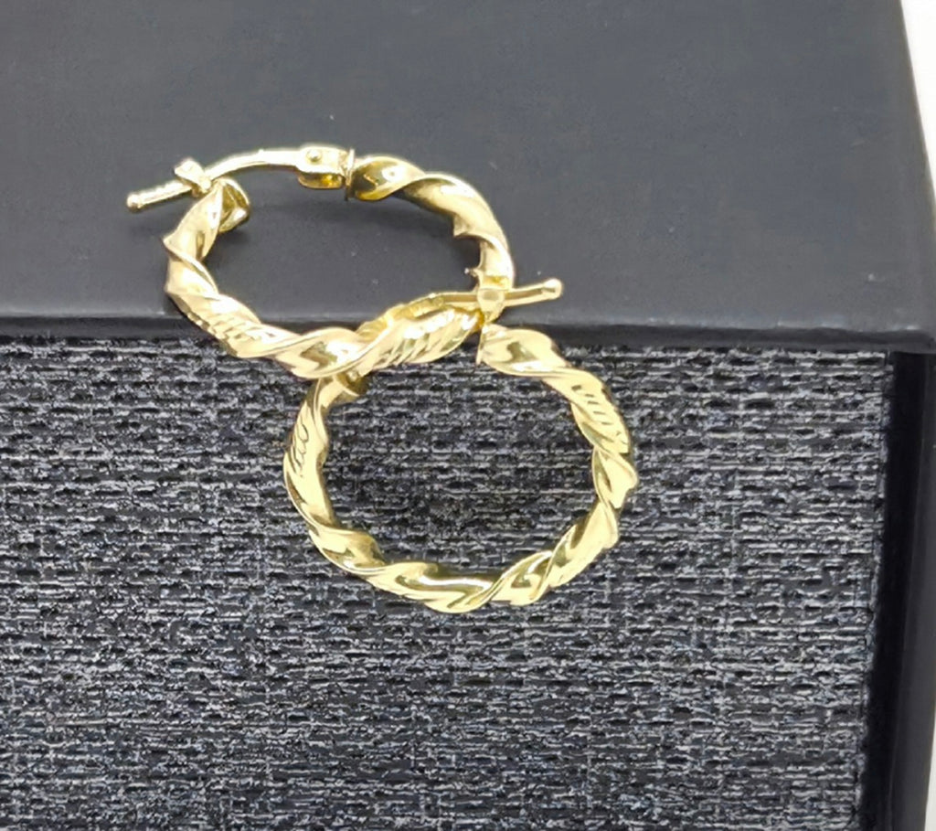 10K ROPE STYLE HOOPS EARRINGS – 1 – JY Jewelry Wholesale
