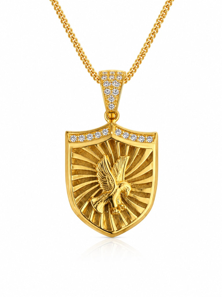 10K EAGLE SHIELD SHAPE PENDANT – JY Jewelry Wholesale