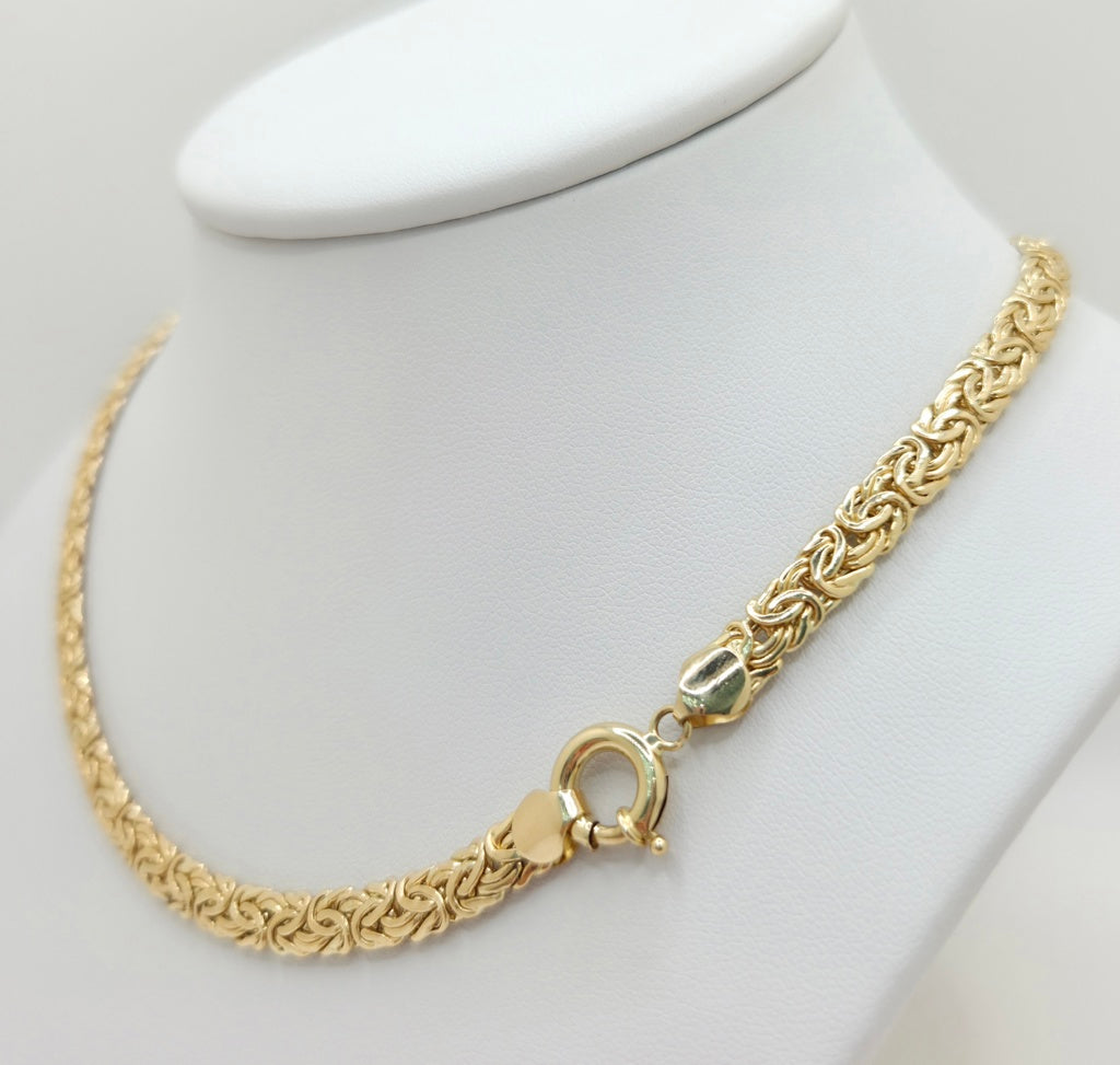 14K BYZENTINE NECKLACE – 6MM 20" – JY Jewelry Wholesale