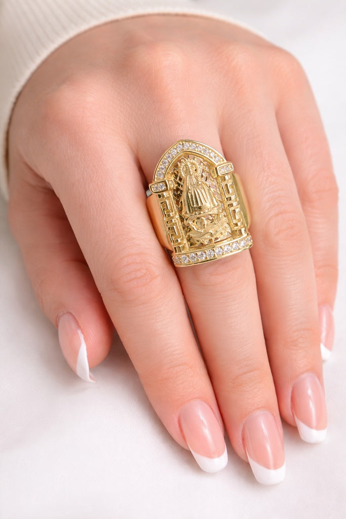 10K VIRGEN DE LA CARIDAD RING+MAN – 12.5 – JY Jewelry Wholesale