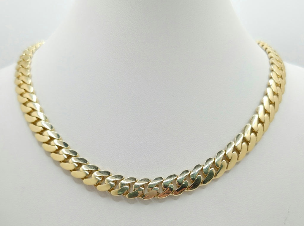10K SEMISOLID MIAMI CUBAN CHAIN – 10MM 26" – JY Jewelry Wholesale