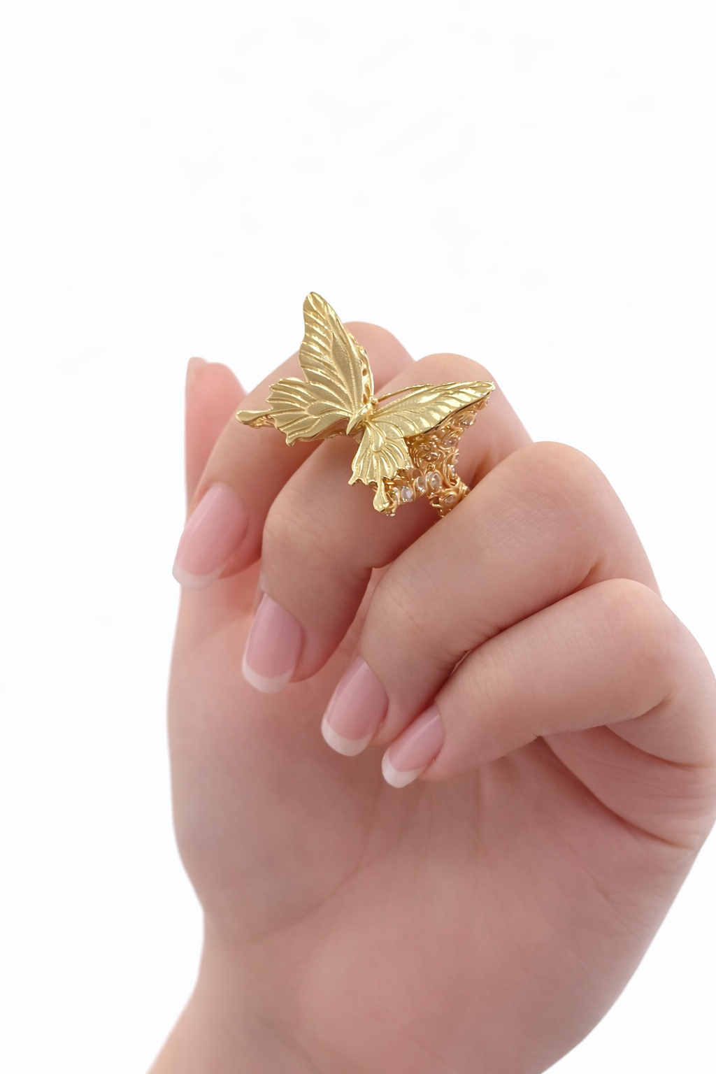 14K BIG PUFFY BUTTERFLY RING – 8 – JY Jewelry Wholesale