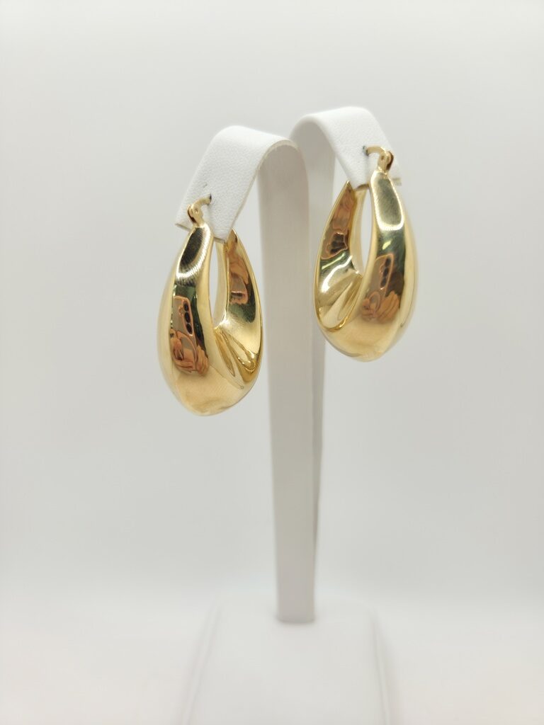 10K SMALL MODERN TEARDROP HOOPS EARRINGS – JY Jewelry Wholesale