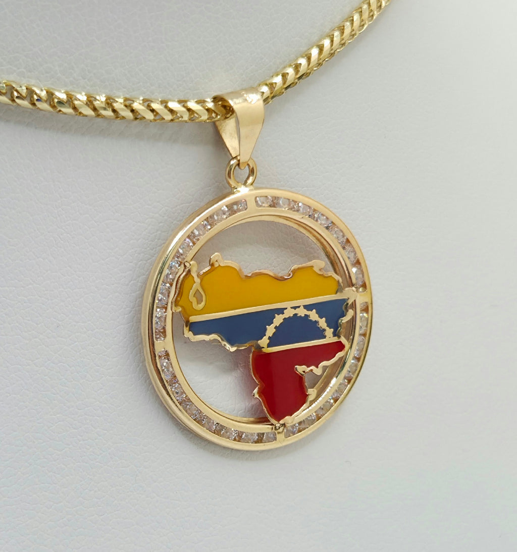14K CZ DETAIL VENEZUELA FLAG – JY Jewelry Wholesale