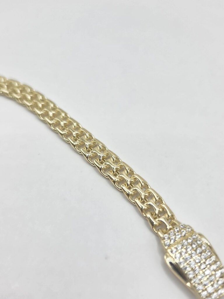 10K MODERN DOUBLE LINK BRACELET – 8" 5.5MM – JY Jewelry Wholesale