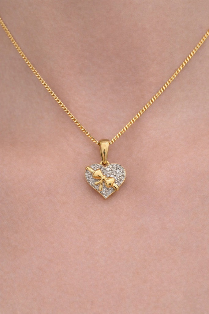 10K SMALL DIAMOND HEART PENDANT SMALL – JY Jewelry Wholesale