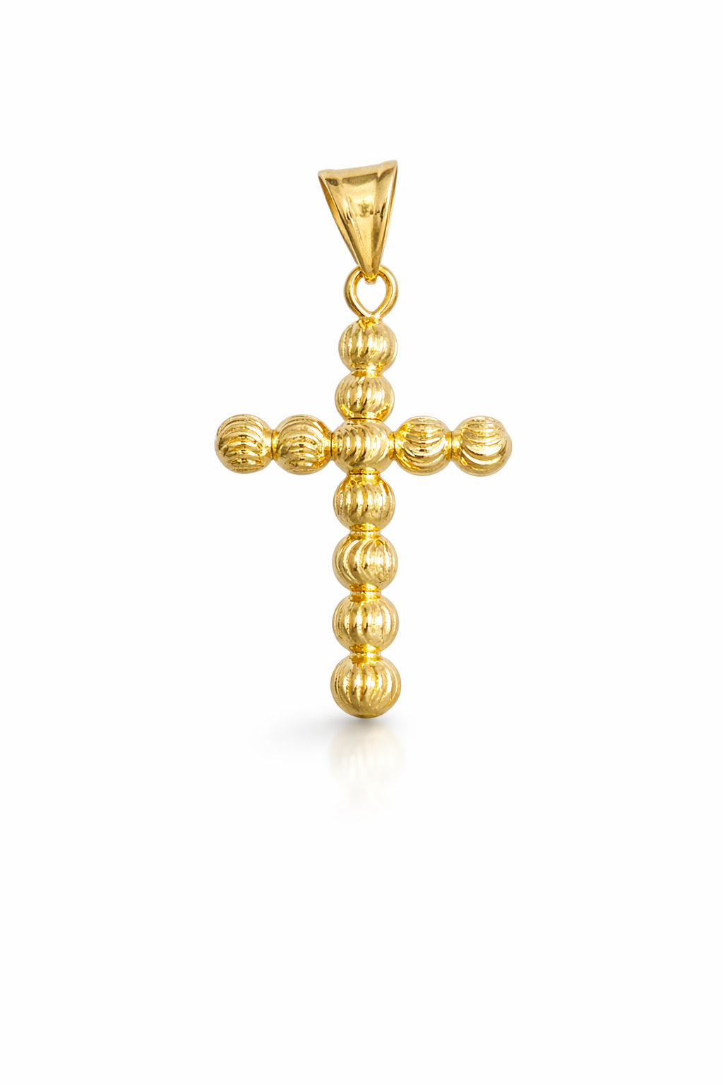 10K SMALL MOONCUT CROSS PENDANT – JY Jewelry Wholesale