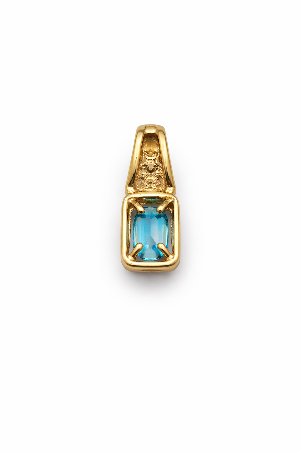 10K SQAURE SAPHIRO DIAMOND PENDANT – JY Jewelry Wholesale