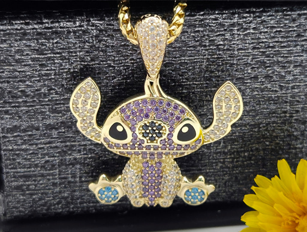 10K PURPLE CZ STITCH PENDANT – JY Jewelry Wholesale