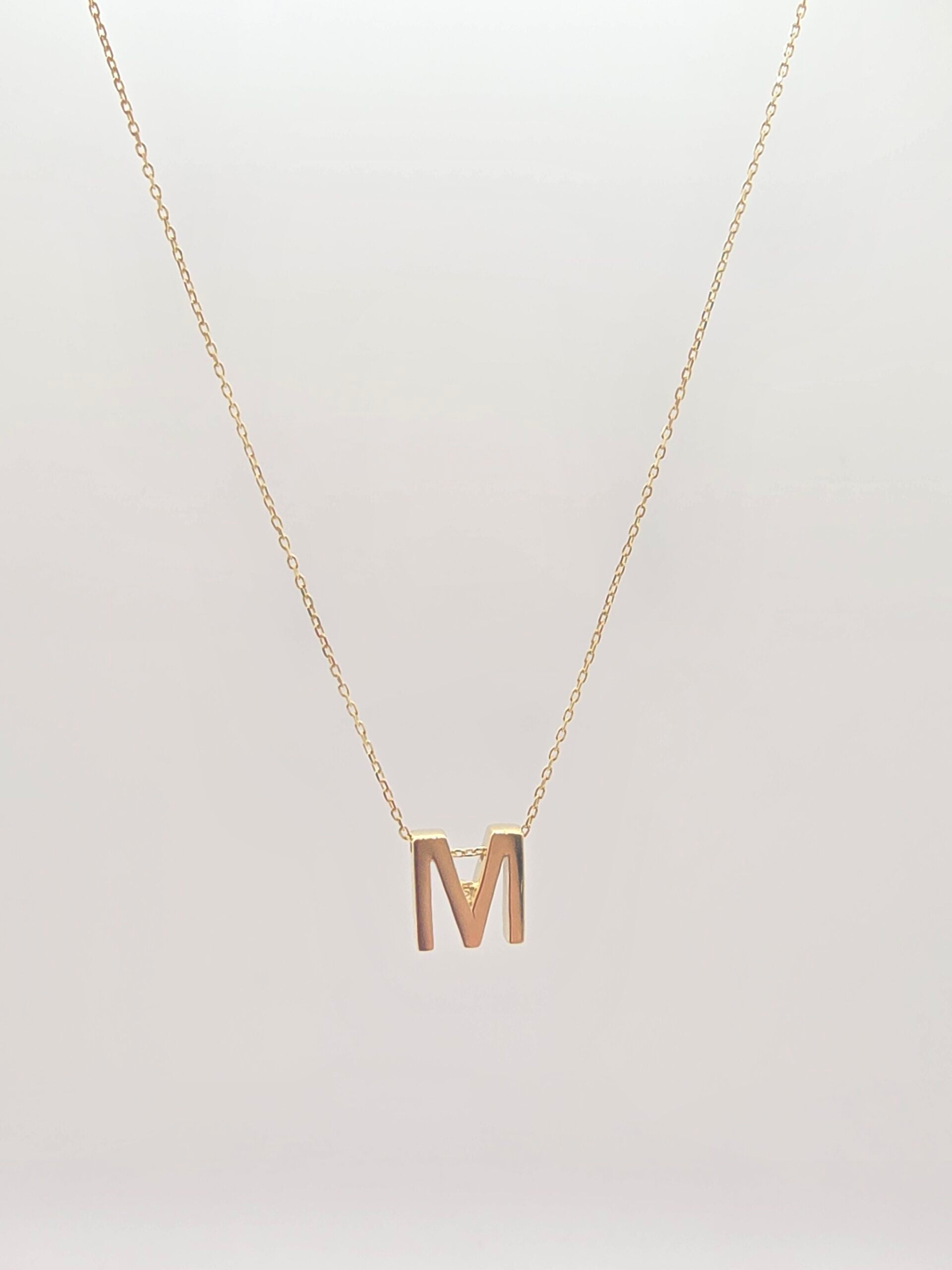 14K LETTER "M" CHAIN – 18" – JY Jewelry Wholesale