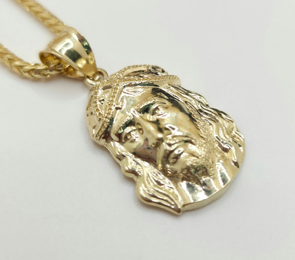 10K MEDIUM JESUS FACE PENDANT – JY Jewelry Wholesale