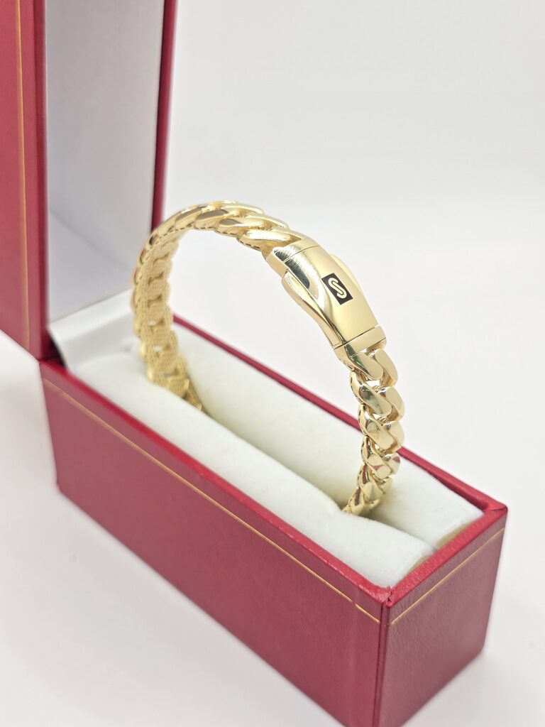 10K PLAIN CERTIFIED MONACO BANGLE 10K – 9.5MM – JY Jewelry Wholesale