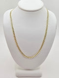 14K HOLLOW CUBAN CURB FLAT CHAIN – 18" 3MM – JY Jewelry Wholesale