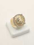 10K LION FACE RING WITH NET BACKGROUND – 10 – JY Jewelry Wholesale