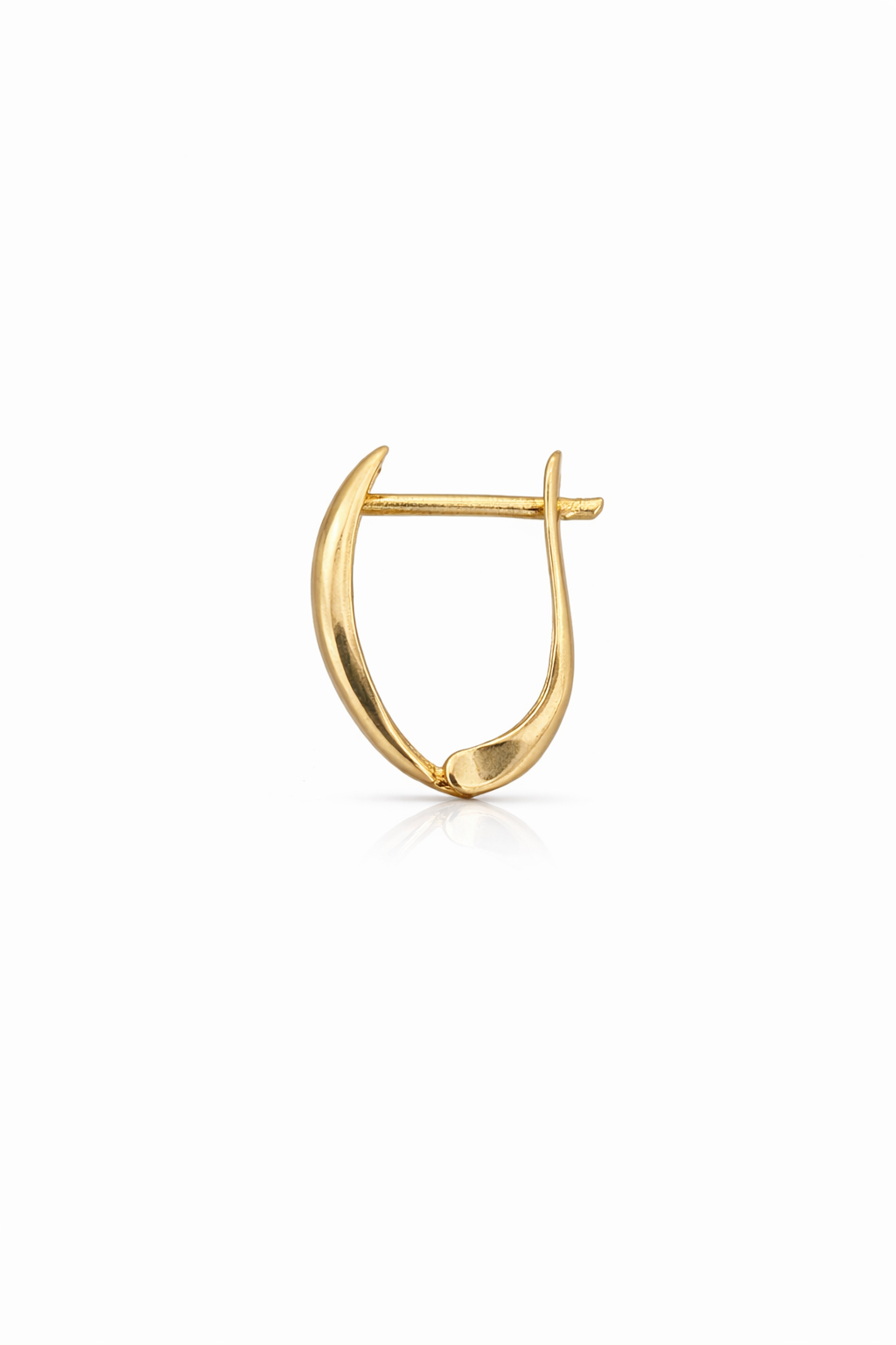 14K VINTAGE BASKET WEAVE DESIGN ALMOND OMEGA BACK EARRINGS – SMALL – JY Jewelry Wholesale