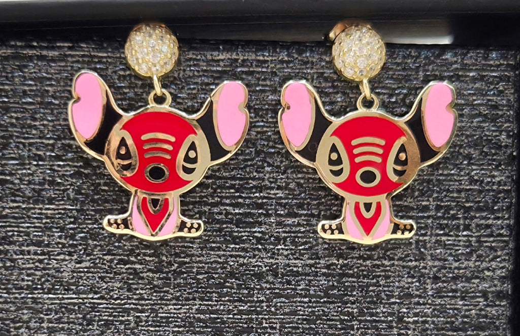 10K RED FLAT STITCH STYLE EARRINGS – JY Jewelry Wholesale