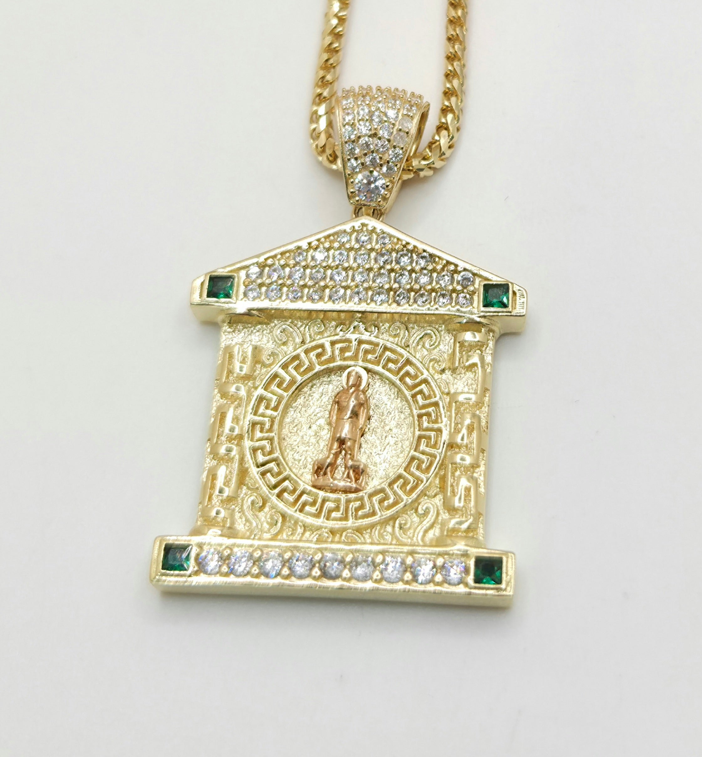 14K CZ HOUSE STYLE SAN LAZARO PENDANT – JY Jewelry Wholesale