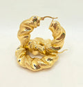 10K LARGE ELEGANT TWISTED GREEK DESING HOOPS EARRINGS – JY Jewelry Wholesale