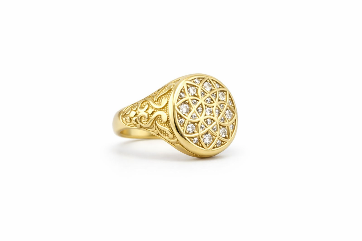 14K MINI ROSETTA DESIGN MAN'S RING – 10 – JY Jewelry Wholesale