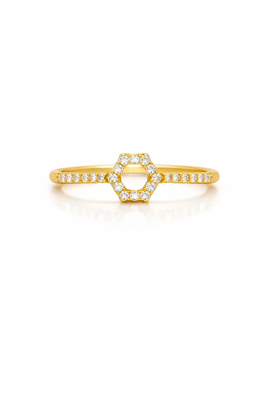 14K DELICATE CZ RING – 7 – JY Jewelry Wholesale