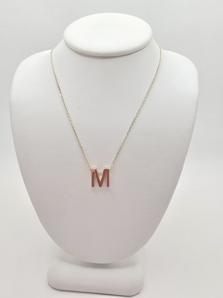 14K LETTER "M" CHAIN – 18" – JY Jewelry Wholesale
