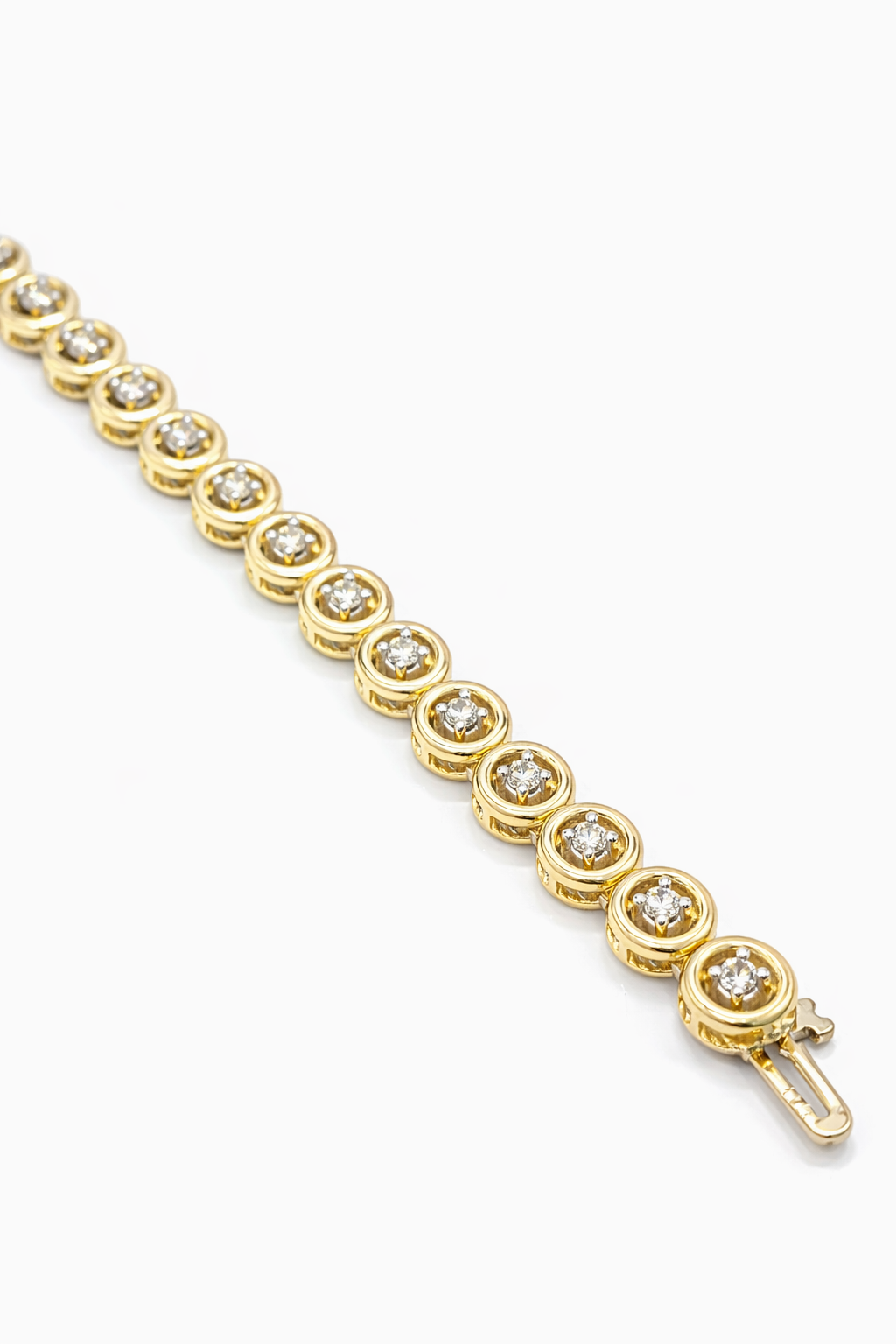 14K YELLOW GOLD ROUND STYLE DIAMOND TENNIS BRACELET – 7.5MM 7" – JY Jewelry Wholesale