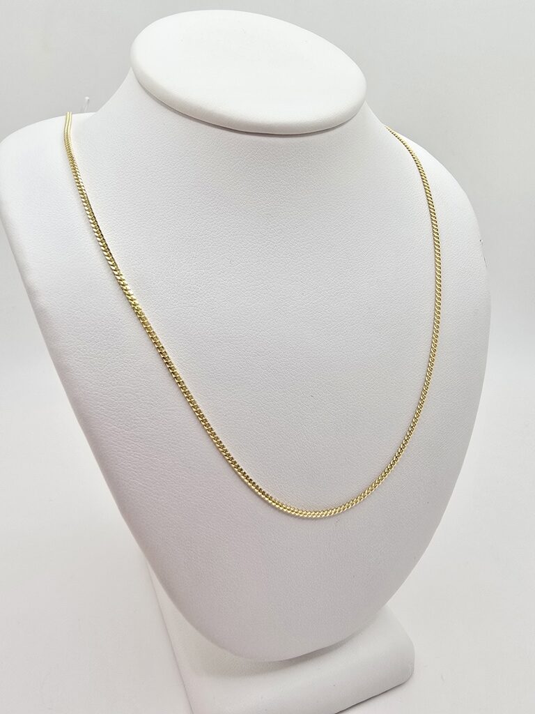 14K BABY SOLID MIAMI CUBAN CHAIN – 16" 1.5MM – JY Jewelry Wholesale