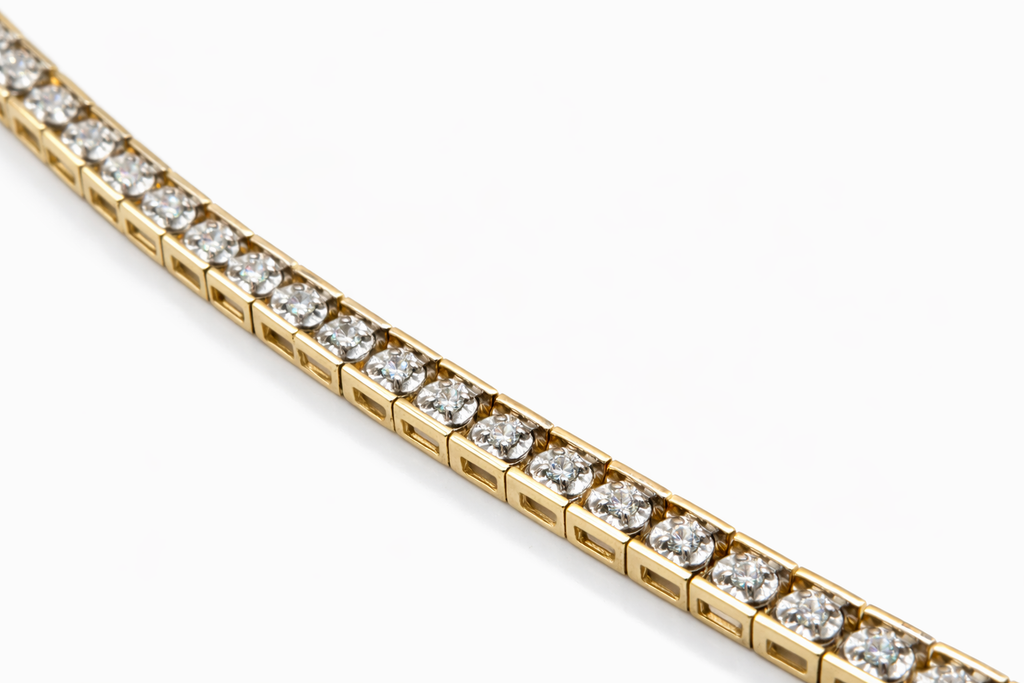 14K VINTAGE DESIGN YELLOW GOLD AND DIAMOND WOMAN'S BRACELET – 7" – JY Jewelry Wholesale