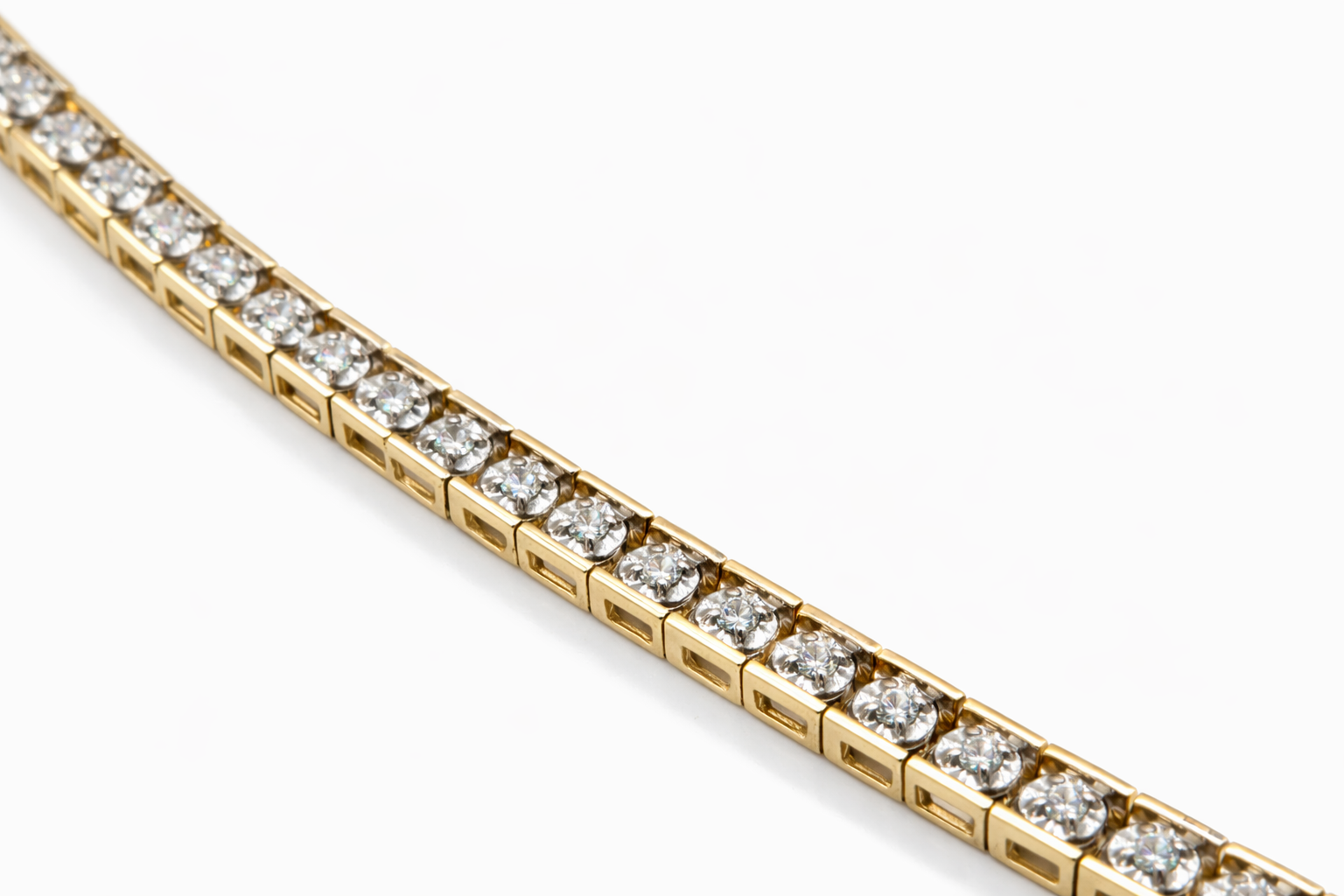 14K VINTAGE DESIGN YELLOW GOLD AND DIAMOND WOMAN'S BRACELET – 7" – JY Jewelry Wholesale