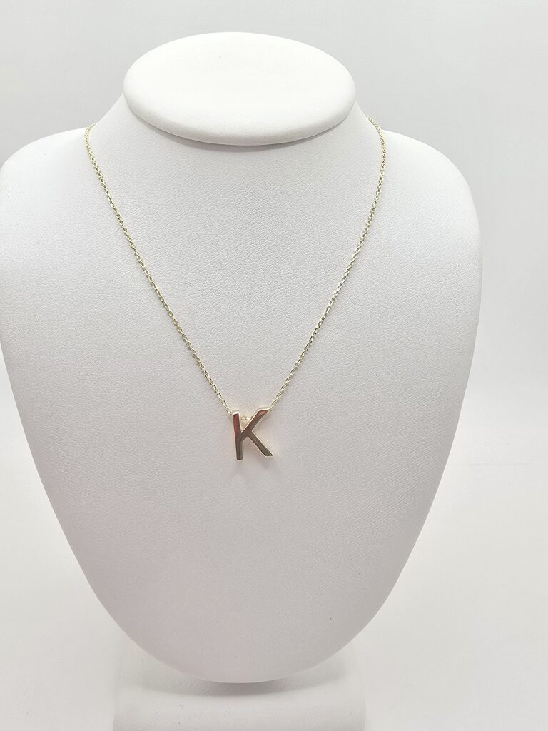 14K LETTER "K" CHAIN – 18" – JY Jewelry Wholesale