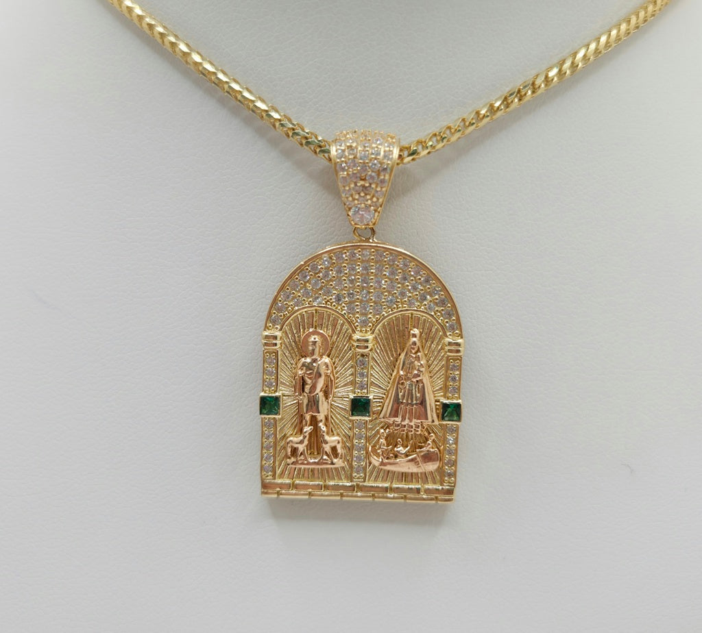 14K HOUSE STYLE SAN LAZARO & CARIDAD PENDANT – JY Jewelry Wholesale