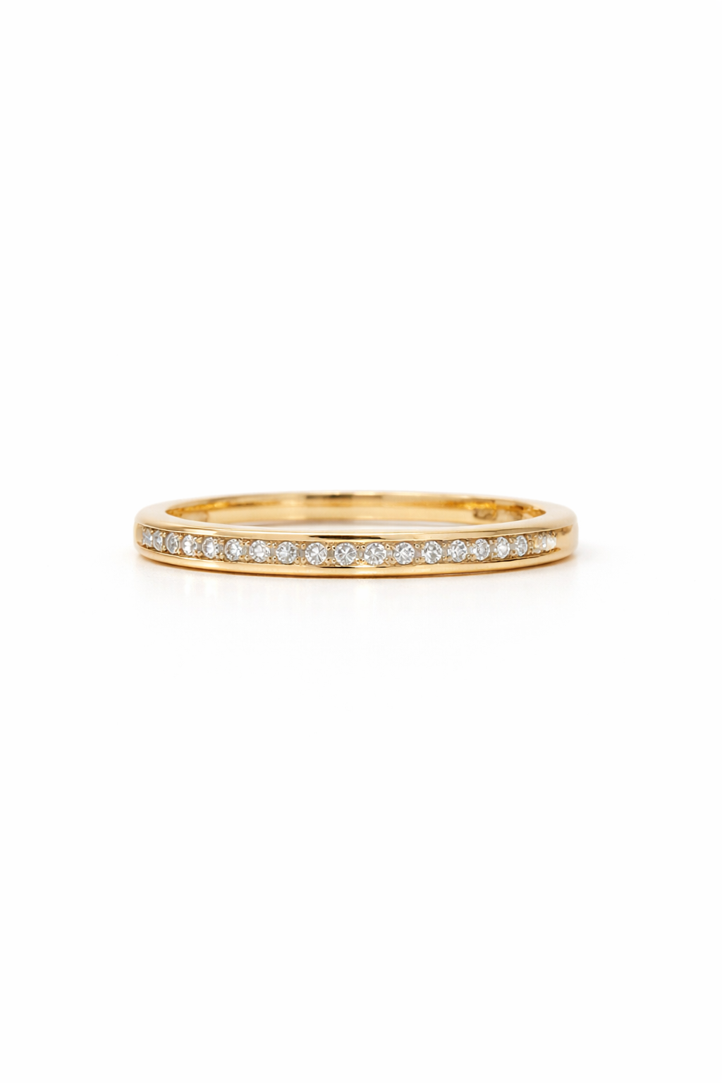 10K DELICATE DIAMOND WOMAN'S BAND RING – 7 – JY Jewelry Wholesale