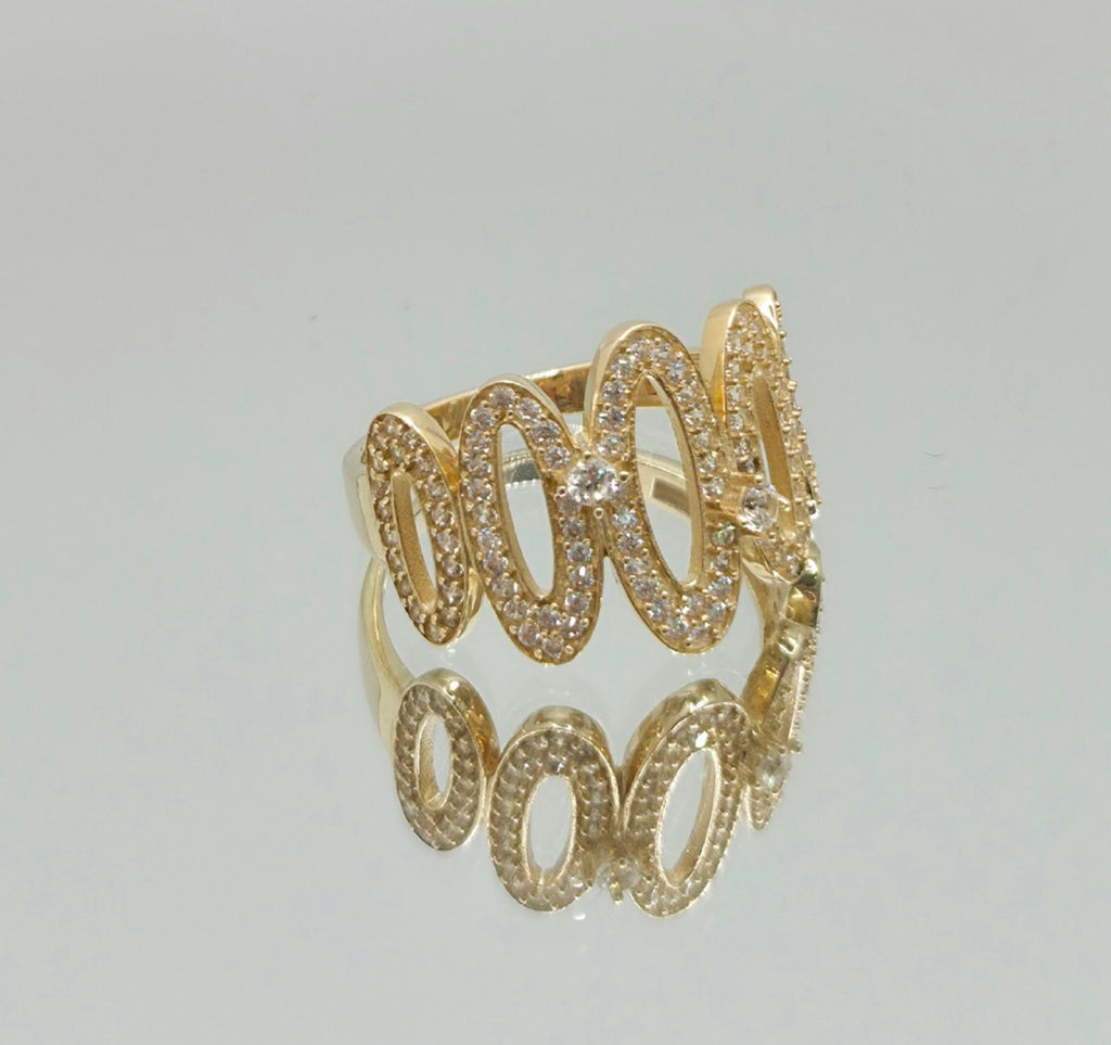 14K DELICATE CZ OVALS RING – 7 – JY Jewelry Wholesale