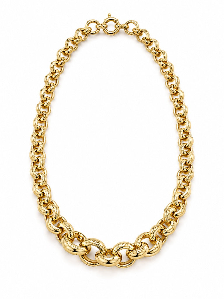 10K GRADUATED ROLO CHAIN – 18" – JY Jewelry Wholesale
