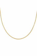 14K HOLLOW CUBAN CURB FLAT CHAIN – 20" 2MM – JY Jewelry Wholesale