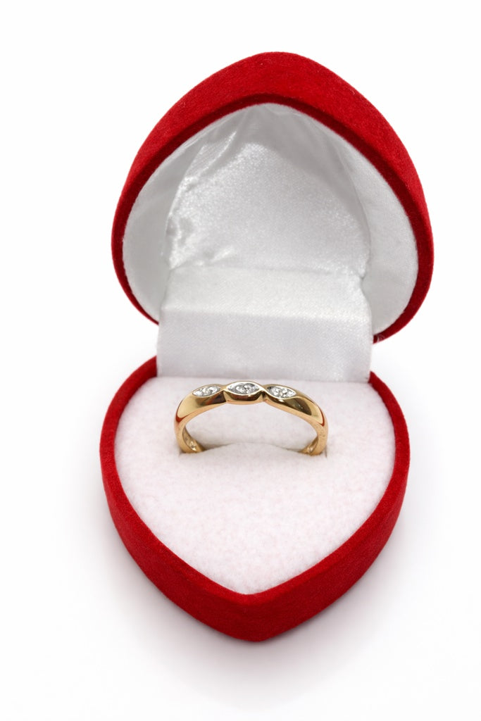 10K DELICATE THREE OVALS DIAMOND RING – 10 – JY Jewelry Wholesale