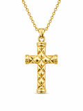 10K SMALL X DETAILS CROSS PENDANT – SMALL – JY Jewelry Wholesale