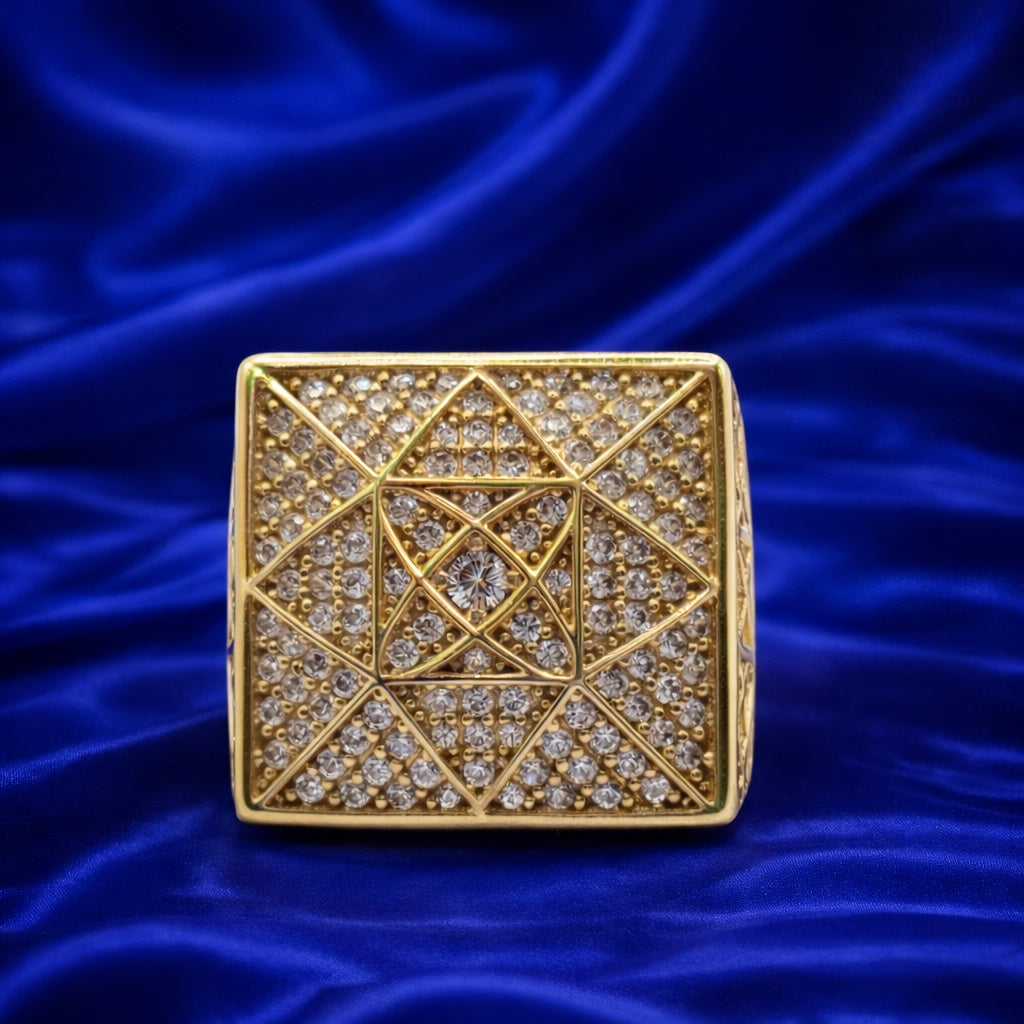 10K SQUARE ROSETTA MAN'S RING – 11 – JY Jewelry Wholesale