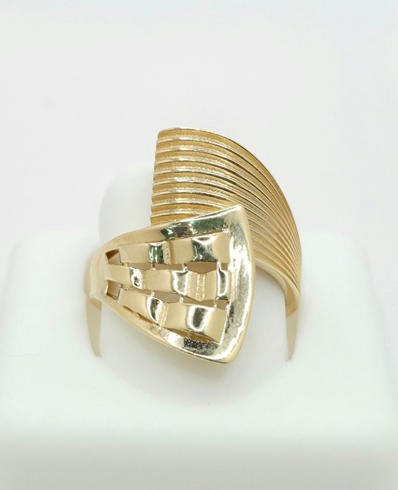 14K MODERN ASYMMETRIC RING – 7 – JY Jewelry Wholesale