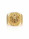 10K GREEK FRAME BIG LION HEAD RING – 11 – JY Jewelry Wholesale