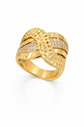 14K VINTAGE DIAMOND CUT INTERTWINED WOMAN'S RING – 8 – JY Jewelry Wholesale
