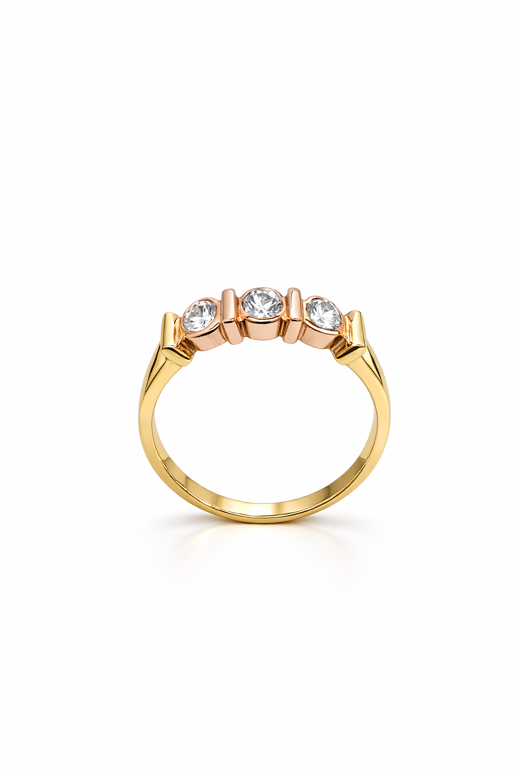 14K EXOTIC THREE STONE DESIGN DIAMOND RING – 7 – JY Jewelry Wholesale